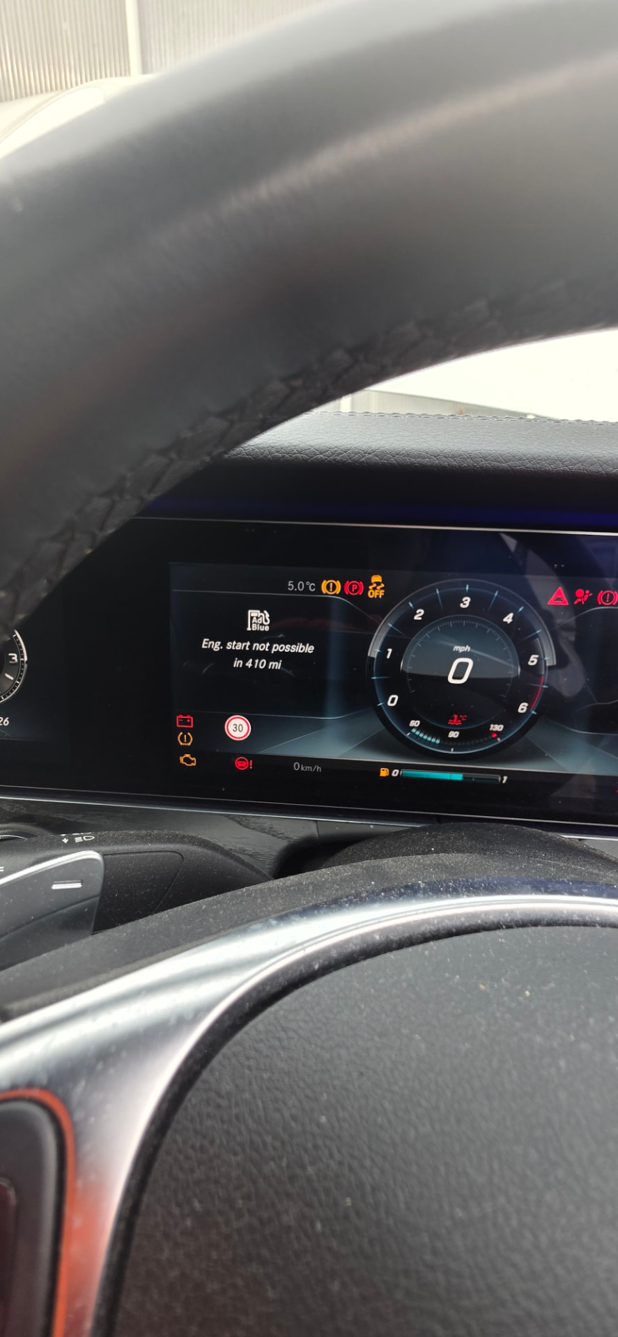 Customer dashboard warning before TorxTuning AdBlue work, job photo 7