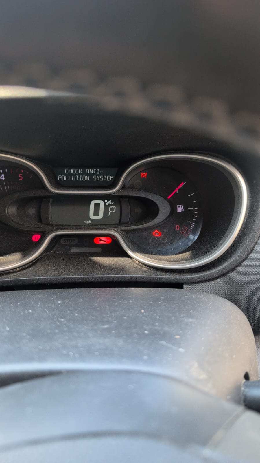 Customer dashboard warning before TorxTuning AdBlue work, job photo 4